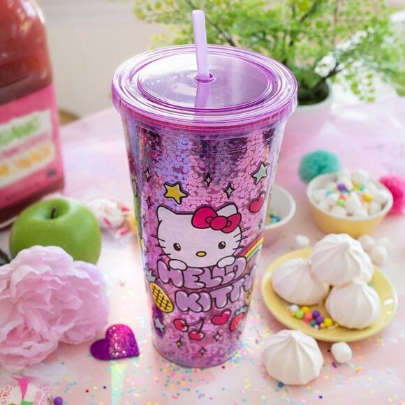 {Hello Kitty} Pink Confetti Travel Cup - Picture 2 of 8